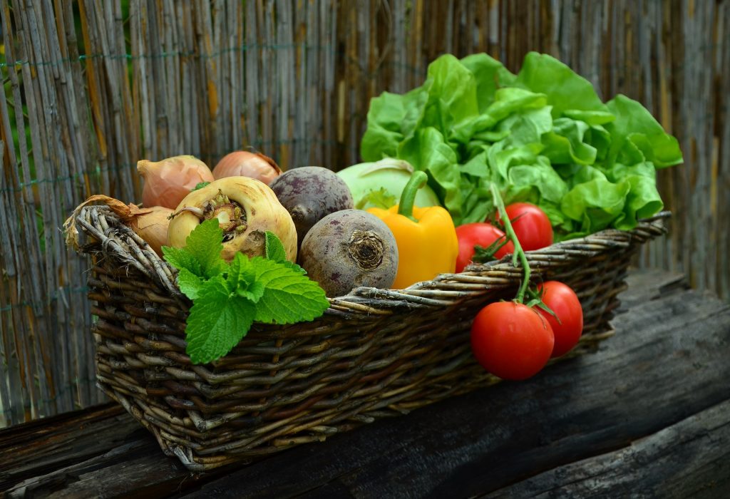 Benefits of Organic food like tomatoes, lettus, beets...